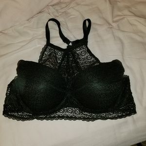 Black Lace High Neck Bralette
